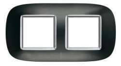 BT Axolute Темный металлик Рамка 2+2 мод эллипс арт. HB4802/2XS