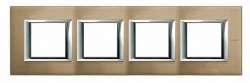 BT Axolute Титан Рамка 2+2+2+2 мод прямоугольная (надпись горизонтально) арт. HA4802M4HNX