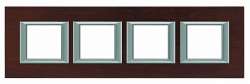 BT Axolute Венге Рамка 2+2+2+2 мод прямоугольная (надпись горизонтально) арт. HA4802M4HLWE