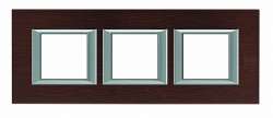 BT Axolute Венге Рамка 2+2+2 мод прямоугольная (надпись горизонтально) арт. HA4802M3HLWE