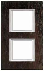 BT Axolute Венге Рамка 2+2 мод прямоугольная (надпись вертикально) арт. HA4802/2LWE