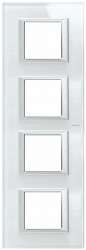 BT Axolute Whice Рамка 2+2+2+2 мод прямоугольная (надпись вертикально) арт. HA4802M4VSW