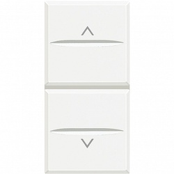 BT Axolute White Axial Выключатель жалюзийный кнопочный 10А, 1 мод арт. HD4037