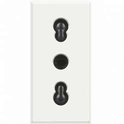 BT Axolute White Розетка 2К+З, 10/16 А 250V с экранированными контактами арт. HD4180