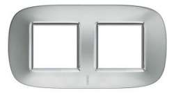 BT Axolute Зеркальный Алюминий Рамка 2+2 мод эллипс арт. HB4802/2XC
