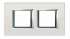 BT Axolute Жемчужное Серебро Рамка 2+2 мод прямоугольная горизонтальная арт. HA4802M2HSAN