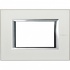BT Axolute Жемчужное Серебро Рамка 3 мод прямоугольная арт. HA4803SAN