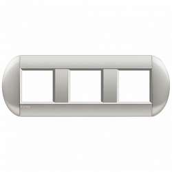 BT LL Алюминий Рамка овальная, 2+2+2 мод арт. LNB4802M3TE