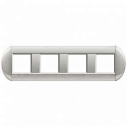 BT LL Алюминий Рамка овальная, 4 поста арт. LNB4802M4TE