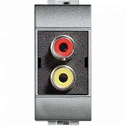 BT LL Алюминий Разъём RCA под 2 штеккера тюльпан, 1 мод арт. NT4269R