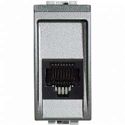 BT LL Алюминий Розетка ТЛФ, RJ 12, 1мод. арт. NT4262/12