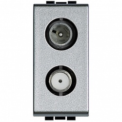 BT LL Алюминий Розетка TV-SAT, 1 мод арт. NT4214D