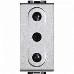 BT LL Алюминий Розетка с/з, 2П, 16A, 250В арт. NT4119