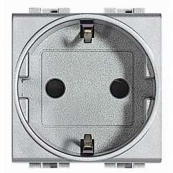 BT LL Алюминий Розетка силовая 2К+З безвинтовой зажим арт. NT4141AN