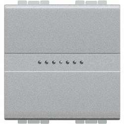 BT LL Алюминий Выключатель Axial безвинтовой зажим, 2 мод арт. NT4051M2A