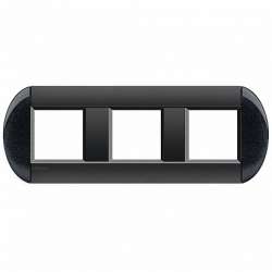 BT LL Антрацит Рамка овальная, 2+2+2 мод арт. LNB4802M3AR