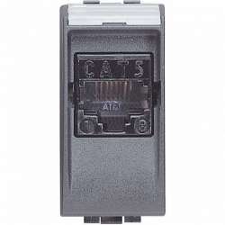 BT LL Антрацит Розетка RJ 45 cat 5 UTP арт. L4261AT6