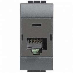 BT LL Антрацит Розетка RJ45, UTP, cat6, IDC110 арт. L4262C6