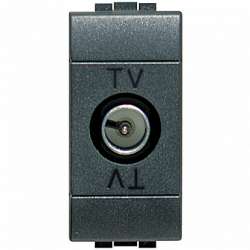 BT LL Антрацит Розетка TV оконечная, 1 мод арт. L4202D
