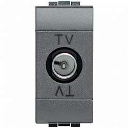 BT LL Антрацит Розетка TV проходная, 1 мод арт. L4202P