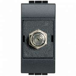 BT LL Антрацит Розетка TV с F-разъёмом, 1 мод арт. L4269F