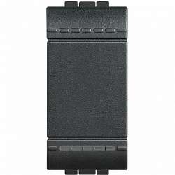 BT LL Антрацит Выключатель безвинтовой зажим, 1 мод арт. L4001A