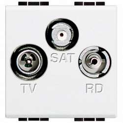 BT LL Бел Розетка TV-FM-SAT оконечная, 2 мод арт. N4210D