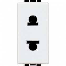 BT LL Бел Розетка б/з для узких вилок с защитными шторками евро-американский стандарт, 1 мод арт. N4125