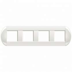 BT LL Белый Рамка овальная, 4 поста арт. LNB4802M4BI