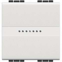 BT LL Белый Выключатель Axial безвинтовой зажим, 2 мод арт. N4051M2A