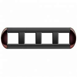 BT LL Бордовый Рамка овальная, 2+2+2+2 мод арт. LNB4802M4TW
