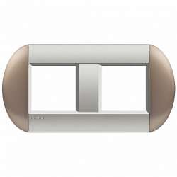 BT LL Бронзовый Рамка овальная, 2+2 мод арт. LNB4802M2TB