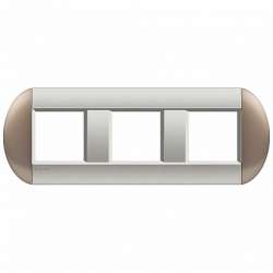 BT LL Бронзовый Рамка овальная, 3 поста арт. LNB4802M3TB