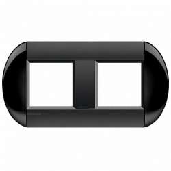BT LL Черный Рамка овальная, 2+2 мод арт. LNB4802M2SM