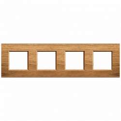 BT LL Европейский орех Рамка прямоугольная, 4 поста арт. LNA4802M4LNC