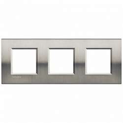 BT LL Фактурная сталь Рамка прямоугольная, 2+2+2 мод арт. LNA4802M3ACS