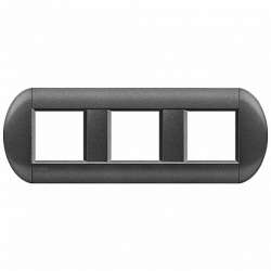 BT LL Графит Рамка овальная, 2+2+2 мод арт. LNB4802M3GF
