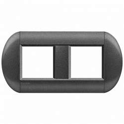 BT LL Графит Рамка овальная, 2+2 мод арт. LNB4802M2GF