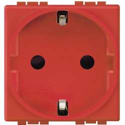 BT LL Красная Розетка с/з с защитными шторками, 2 мод арт. L4141R