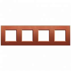 BT LL Красный шелк Рамка прямоугольная, 2+2+2+2  мод арт. LNA4802M4RK
