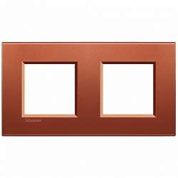 BT LL Красный шелк Рамка прямоугольная, 2+2 мод арт. LNA4802M2RK