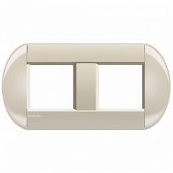 BT LL Кремовый Рамка овальная, 2+2 мод арт. LNB4802M2CL