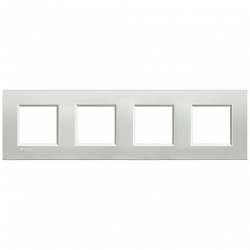 BT LL Серебро Рамка прямоугольная, 2+2+2+2 мод. арт. LNA4802M4AG