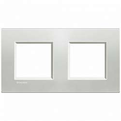 BT LL Серебро Рамка прямоугольная, 2+2 мод арт. LNA4802M2AG