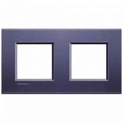 BT LL Синий шелк Рамка прямоугольная, 2+2 мод арт. LNA4802M2CB