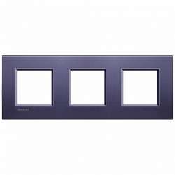BT LL Синий шелк Рамка прямоугольная, 3 поста арт. LNA4802M3CB