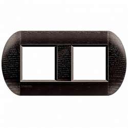 BT LL Темный дуб Рамка овальная, 2+2 мод арт. LNB4802M2LRW