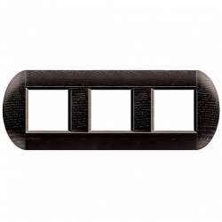 BT LL Темный дуб Рамка овальная, 3 поста арт. LNB4802M3LRW