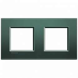 BT LL Зеленый шелк Рамка прямоугольная, 2+2 мод арт. LNA4802M2PK