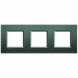 BT LL Зеленый шелк Рамка прямоугольная, 3 поста арт. LNA4802M3PK
